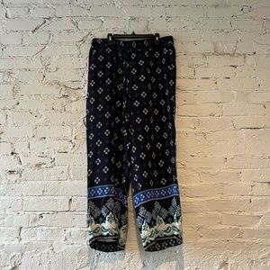 Loft Navy Fluid Wide Leg Pant | Size M